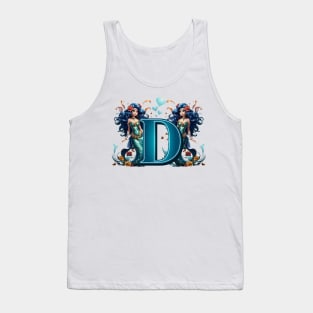 Mermaid Alphabet The Letter D Tank Top